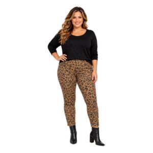 JEN7 by 7 For All Mankind Leopard Ankle Skinny Jeans 18 NWT